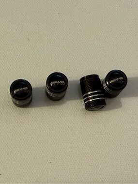 AMG Mercedes Valve Stem Caps in Black Set of 4 NWT